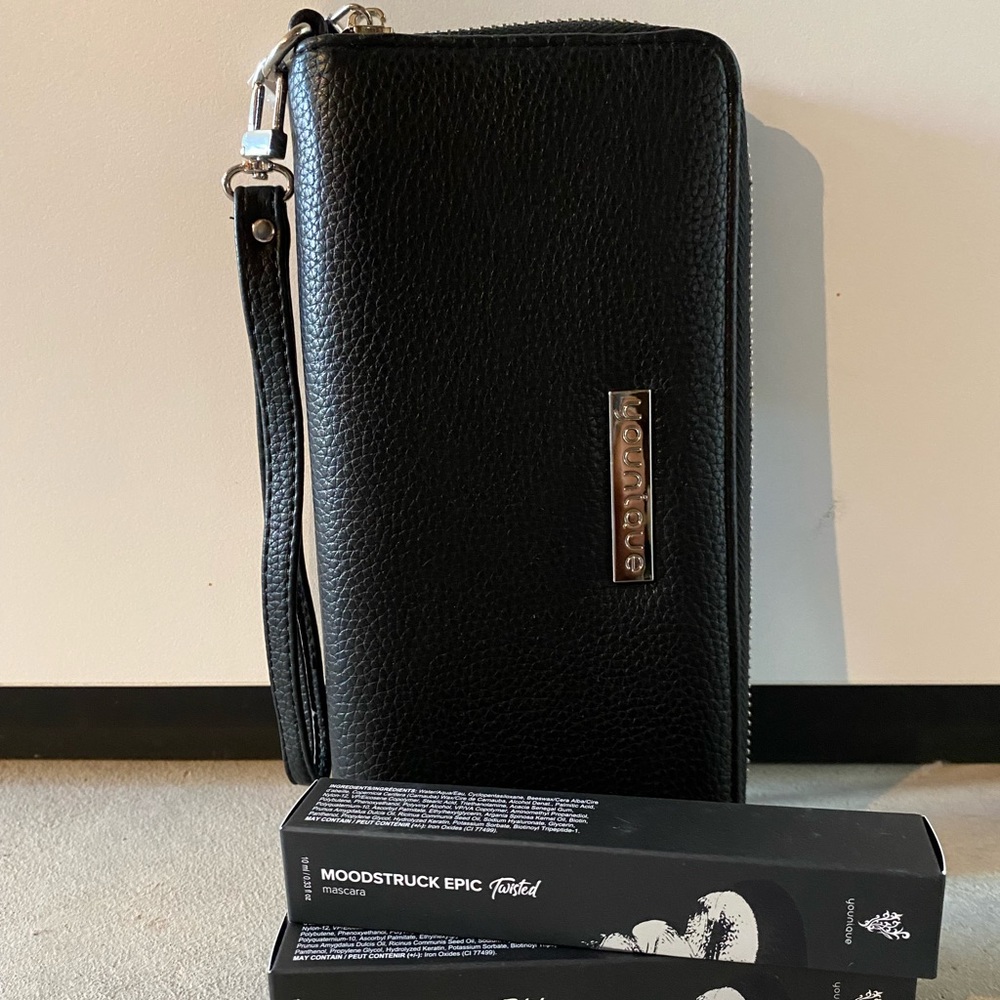 Younique wallet clutch and mascara bundle